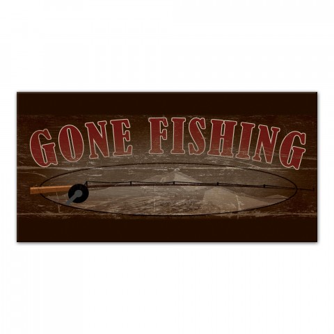 Gone Fishing 20x10 Canvas Wall Art