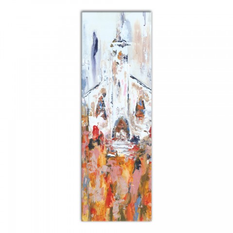 Church Abstract One 12x36 Canvas Wall Art