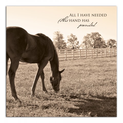 His Hand Provides 16x16 Canvas Wall Art