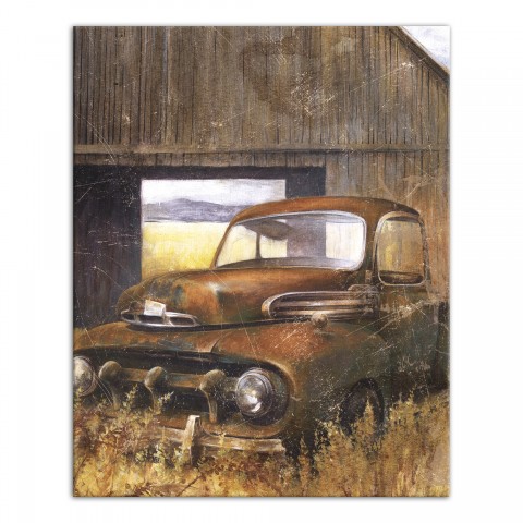 Rusty Farm Truck Two 16x20 Canvas Wall Art 
