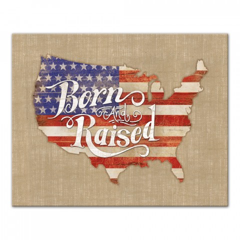 Born and Raised 20x16 Canvas Wall Art