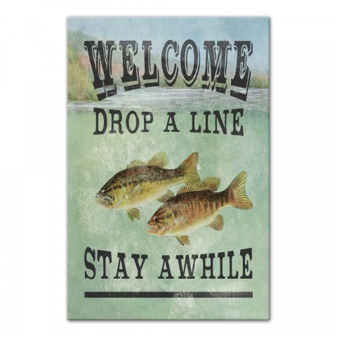 Drop A Line 16x24 Canvas Wall Art