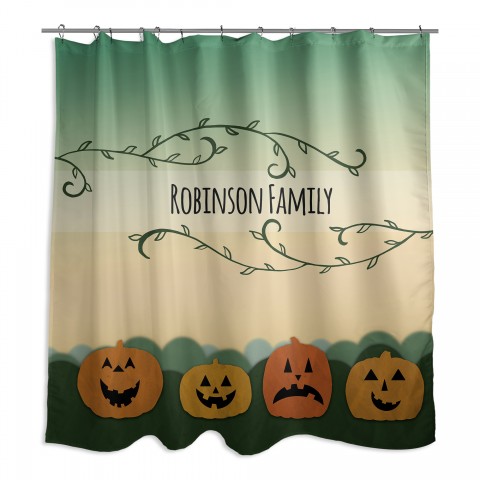 Pumpkin Patch Friends 71x74 Shower Curtain