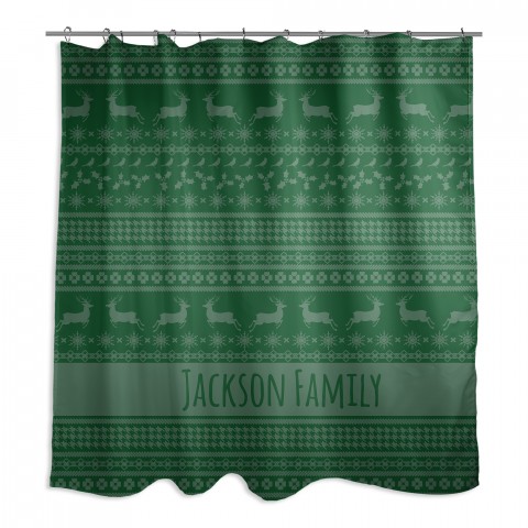 Christmas Sweater 71x74 Custom Shower Curtain