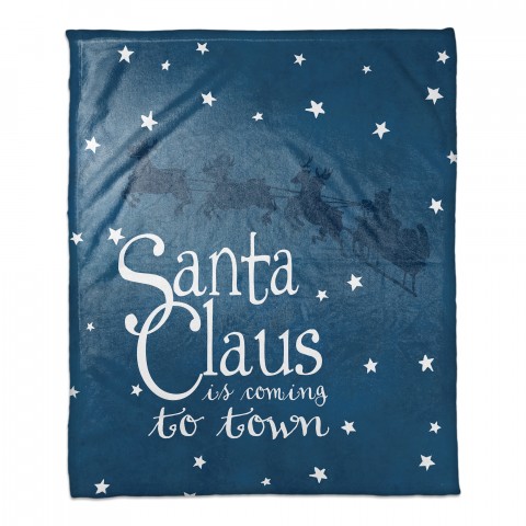 Santa Claus Is Coming To Town 50x60 Throw Blanket