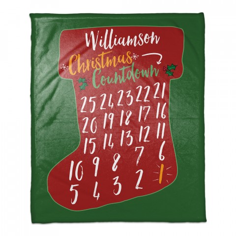 Christmas Countdown 50x60 Custom Throw Blanket