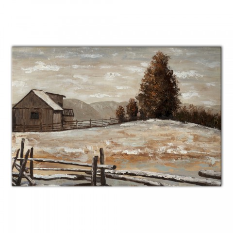 Winter Countryside 36x24 Canvas Wall Art