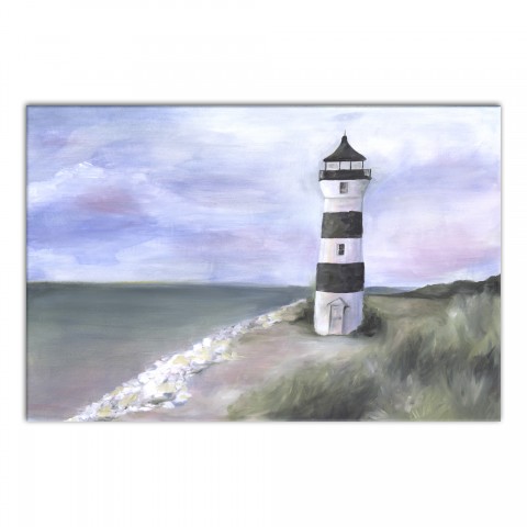 Seaside Lighthouse 36x24 Canvas Wall Art 