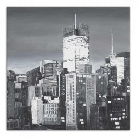 Classic Cityscape 36x36 Canvas Wall Art