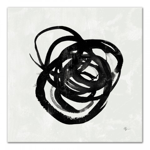 Ink Swirl 20x20 Canvas Wall Art 