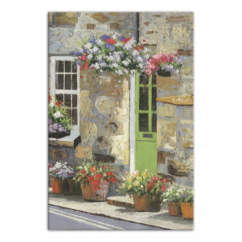 Lucy's Flower Shop 24x36 Canvas Wall Art 