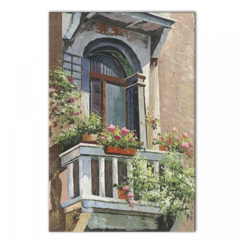 Efflorescent Windowsill 24x36 Canvas Wall Art