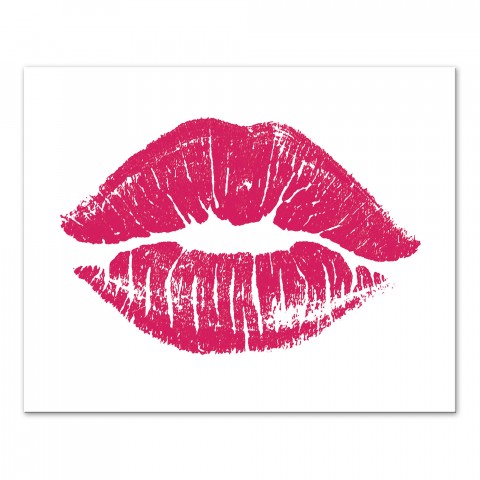 Pink Lips 20x16 Canvas Wall Art