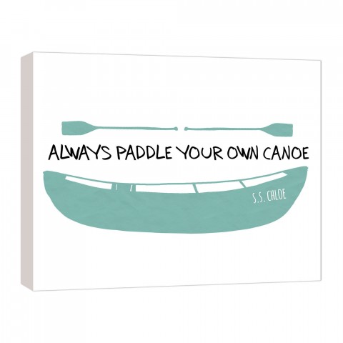 Paddle Your Own Canoe 20x16 Personalized Canvas Wall Art