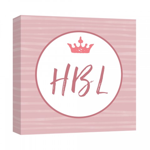 Princess Monogram 12x12 Custom Canvas Wall Art 