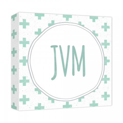 Plus Monogram 12x12 Custom Canvas Wall Art