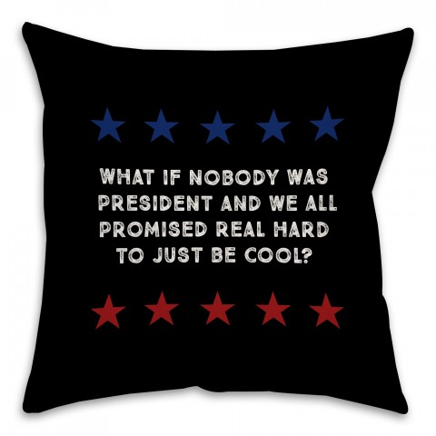 What If Spun Polyester Throw Pillow - Front