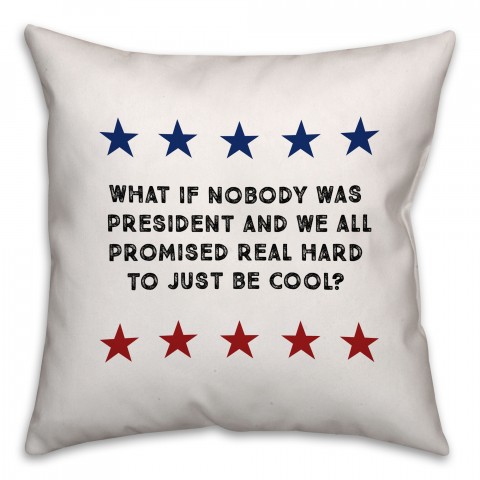 Neutral What If Spun Polyester Throw Pillow - Front