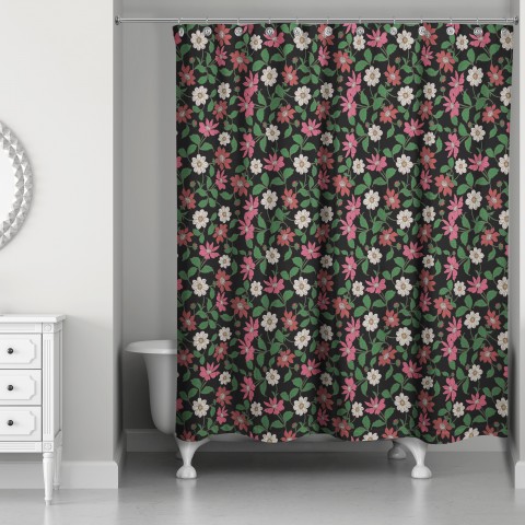 Flower Trio 71x74 Shower Curtain