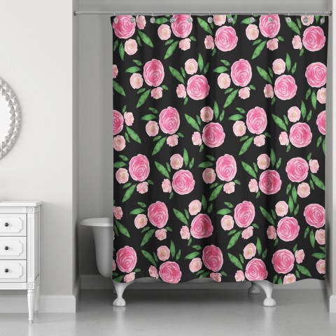 Blushing Rose 71x74 Shower Curtain