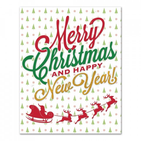 Holiday Greetings 16x20 Canvas Wall Art