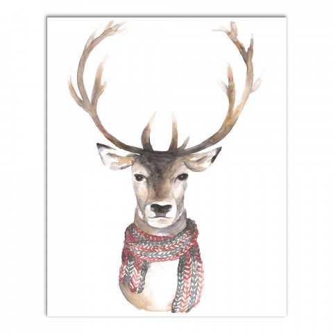 Sophisticated Reindeer 16x20 Canvas Wall Art