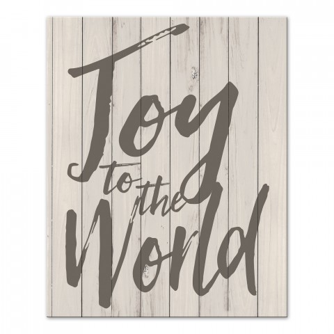 Joy To The World Rustic 16x20 Canvas Wall Art 