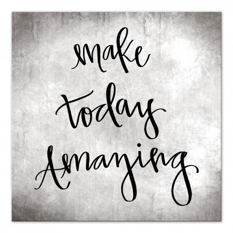 Make Today Amazing Script 20x20 Canvas Wall Art