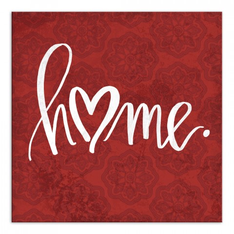 Home Script 16x16 Canvas Wall Art