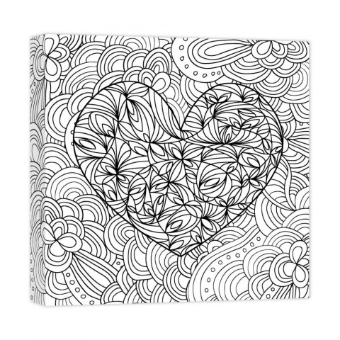 Passionate Entanglement 12x12 Coloring Canvas Wall Art