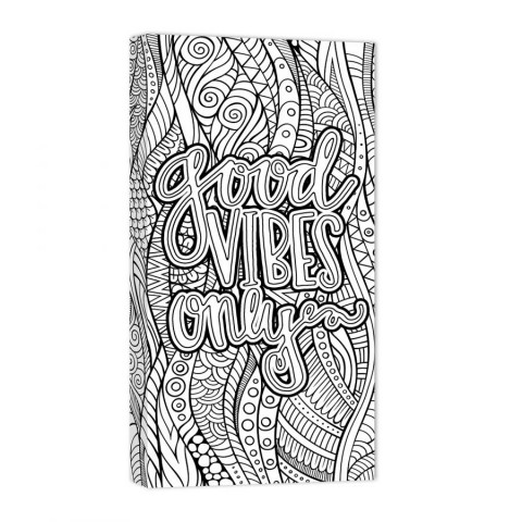 Good Vibes Only 10x20 Coloring Canvas Wall Art