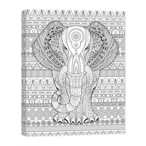 Elephant Enchantment 16x20 Coloring Canvas Wall Art
