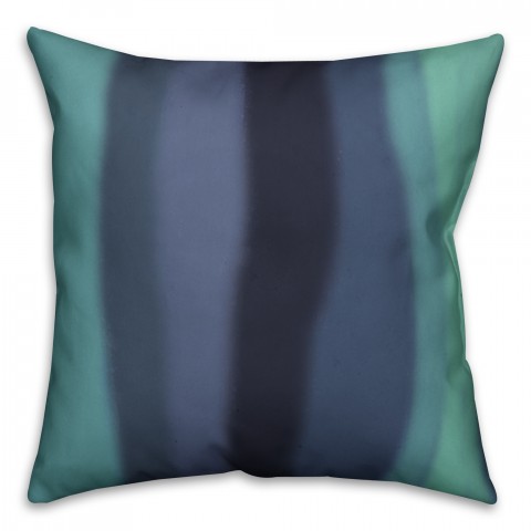 Blue Coastal Waves 18x18 Faux Suede Throw Pillow
