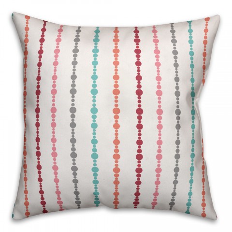 Colorful Tribal Pattern 18x18 Faux Suede Throw Pillow