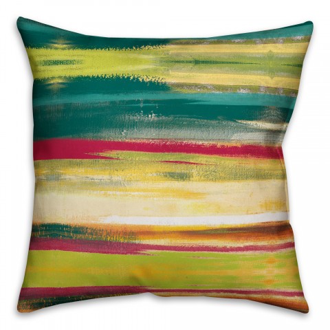 Colorful Delight 18x18 Faux Suede Throw Pillow