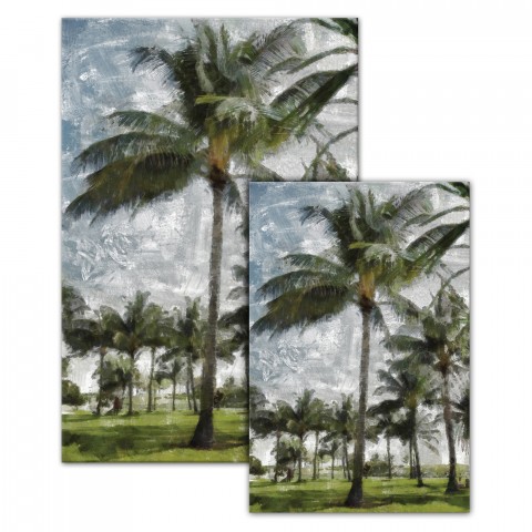 Tropical Painted Palms Canvas 