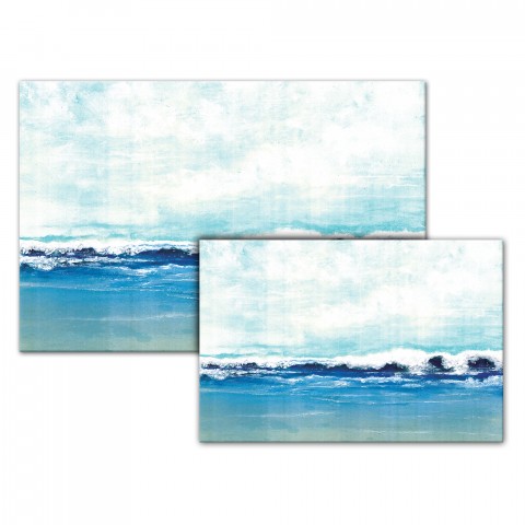 Oceanside Textured Waves Canvas