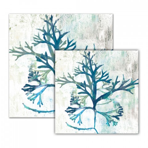 Watercolor Blue Coral I Canvas