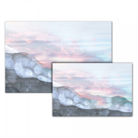 Abstract Watercolor Mountains Canvas