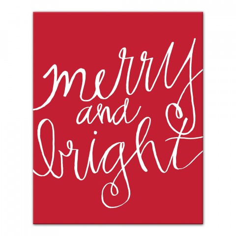 Merry and Bright 16x20 Canvas Wall Art