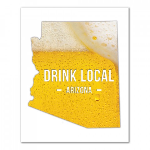 Arizona Drink Local Beer Canvas Wall Art, 16x20