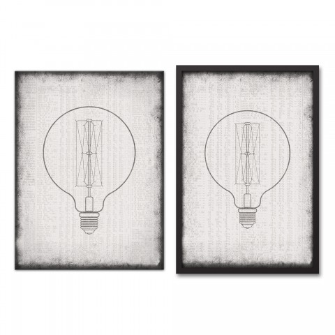Edison Round Bulb Wall Art