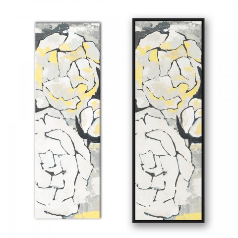 Yellow and Gray Flower Panel II Wall Art 
