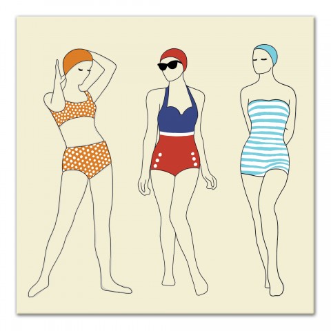 Vintage Swimmers Wall Art