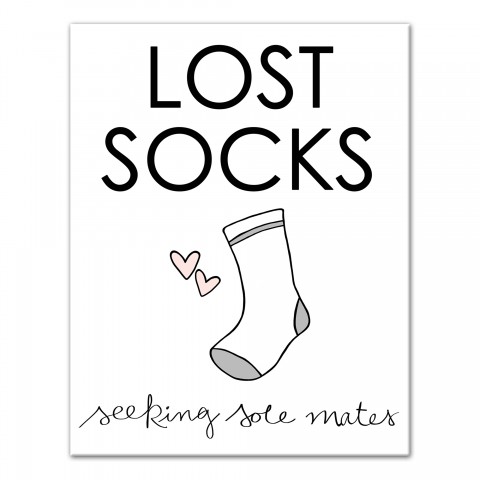 Lost Socks Laundry Room Wall Art 