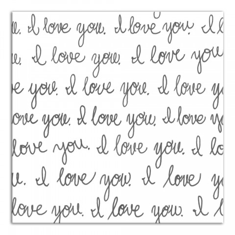 I Love You Script Wall Art