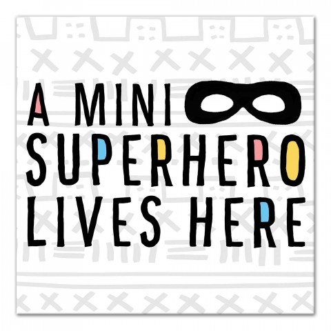 Mini Superhero Residence 12x12 Canvas Wall Art