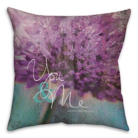 You and Me Spun Polyester Throw Pillow