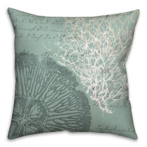 Vintage Writing Spun Polyester Throw Pillow