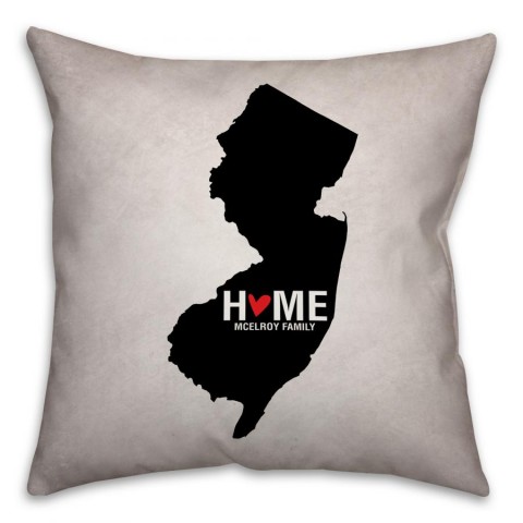 New Jersey State Pride Spun Polyester Throw Pillow - 16x16 